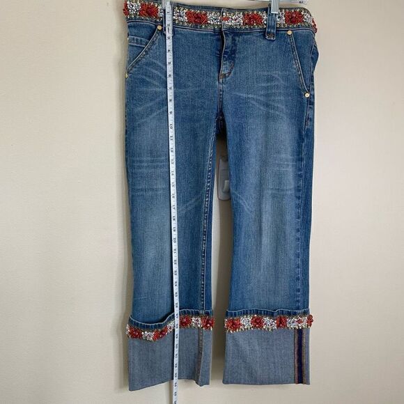 Allen B| Capri| Jeans| Jewelry Trimmed| Vintage| Mint Condition - Picture 3 of 9